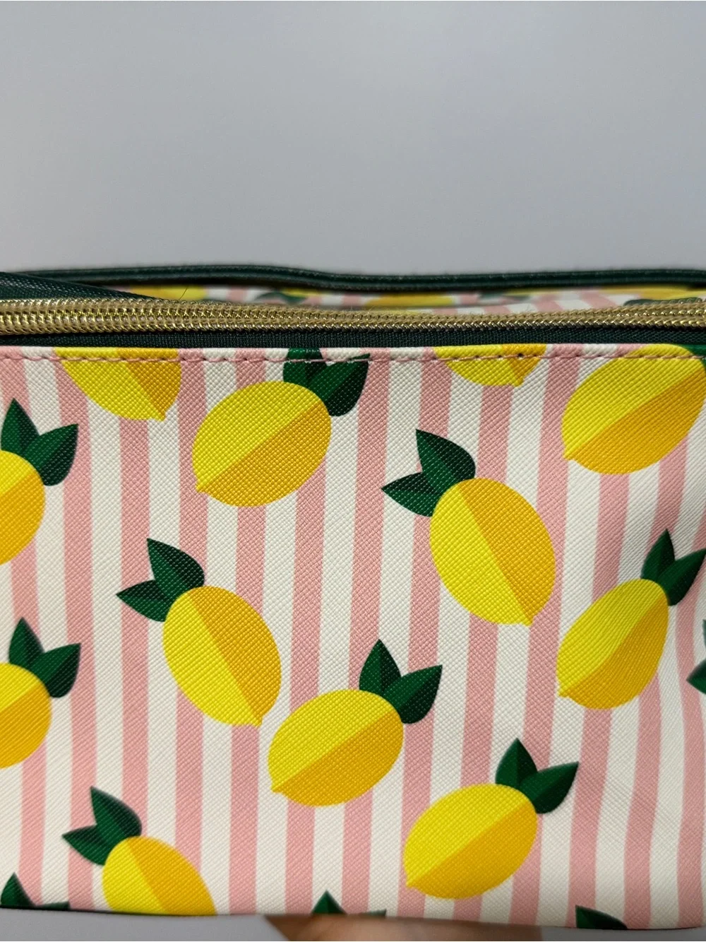 Dabney Lee Lemon Print Cosmetic Travel Case Bag